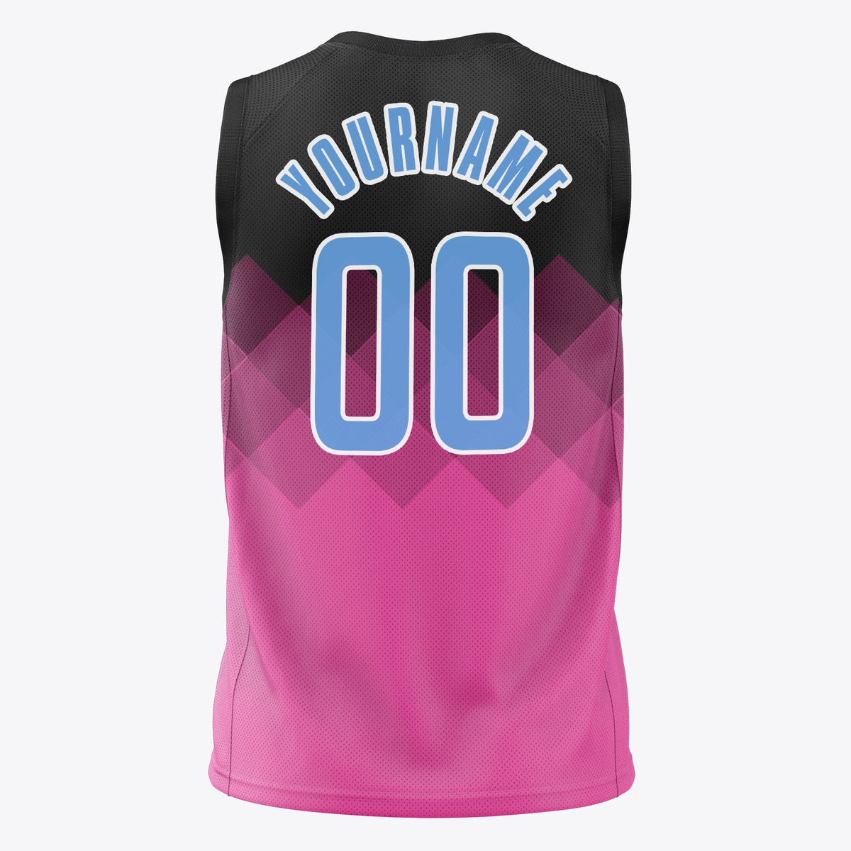 Custom Pink Black Fade Basketball Jersey