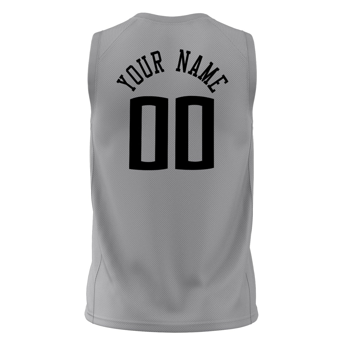 Custom Gray Black Solid Color Basketball Jersey