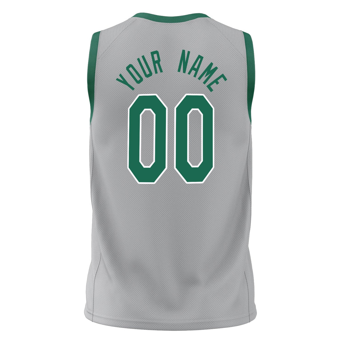 Custom Gray Teal Solid Color Basketball Jersey