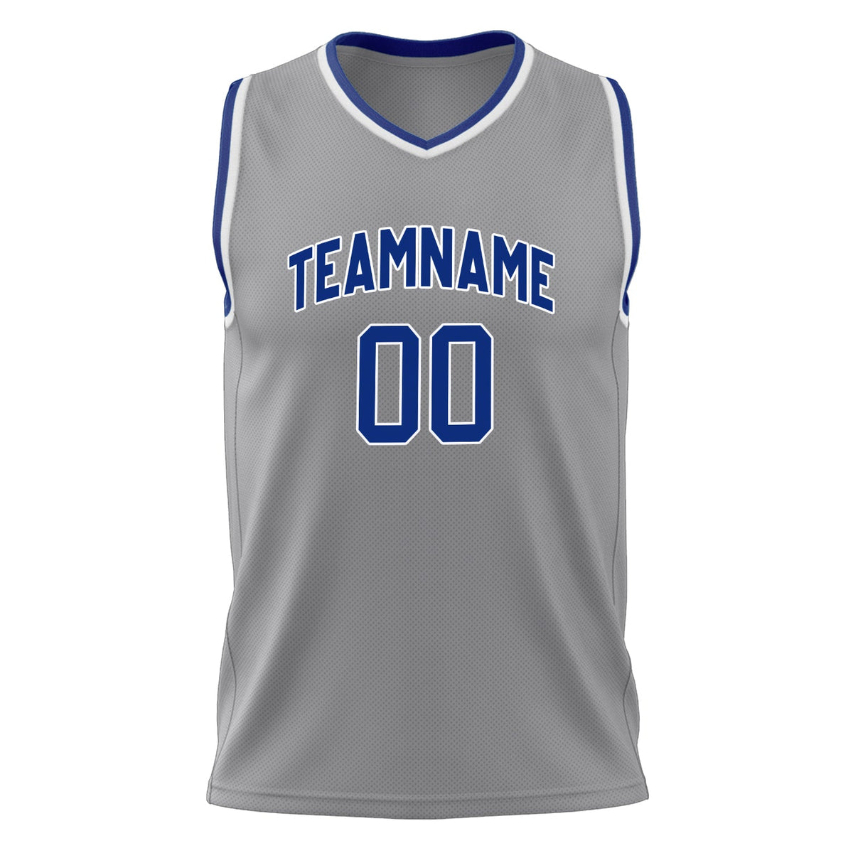 Custom Gray Royal Solid Color Basketball Jersey