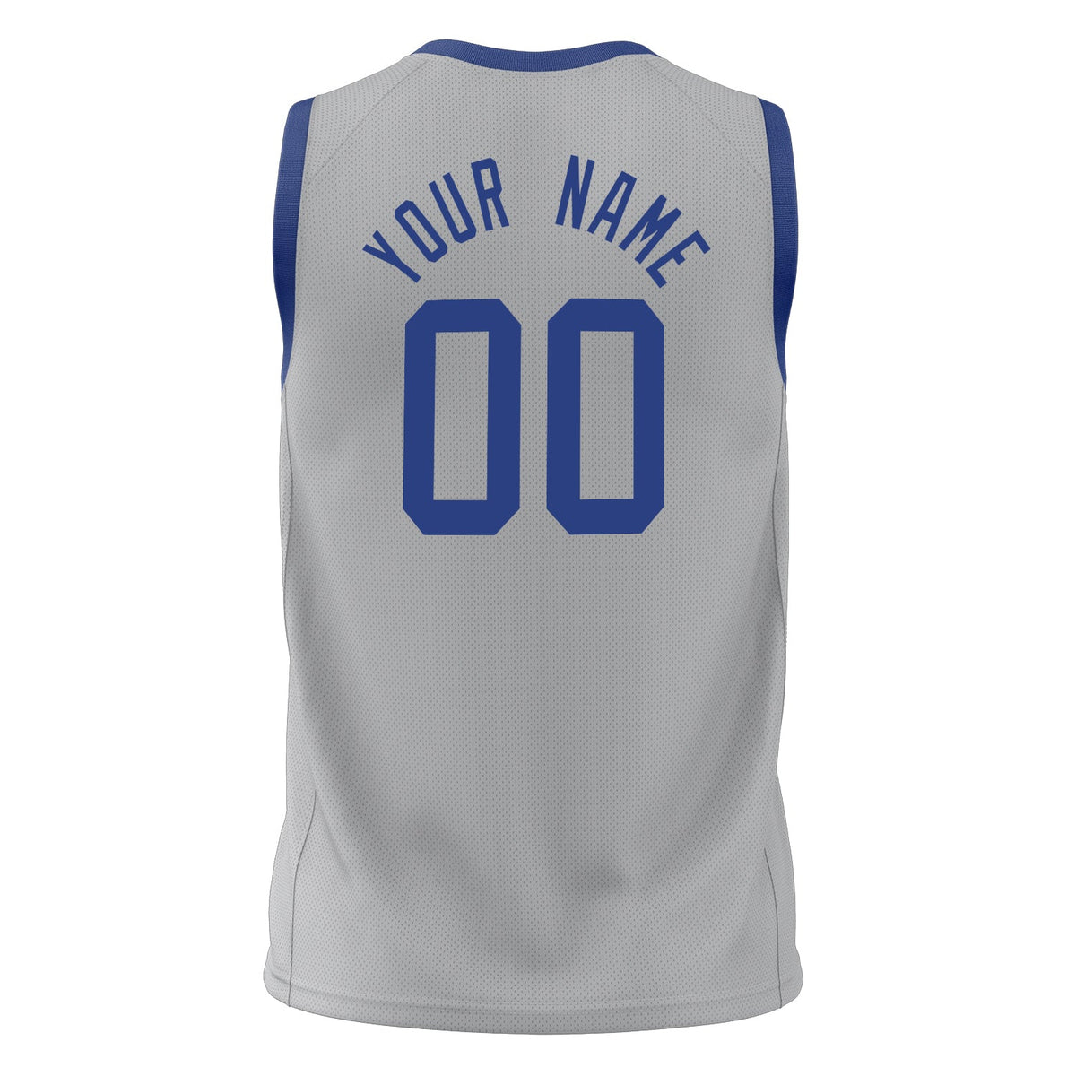 Custom Gray Royal Solid Color Basketball Jersey