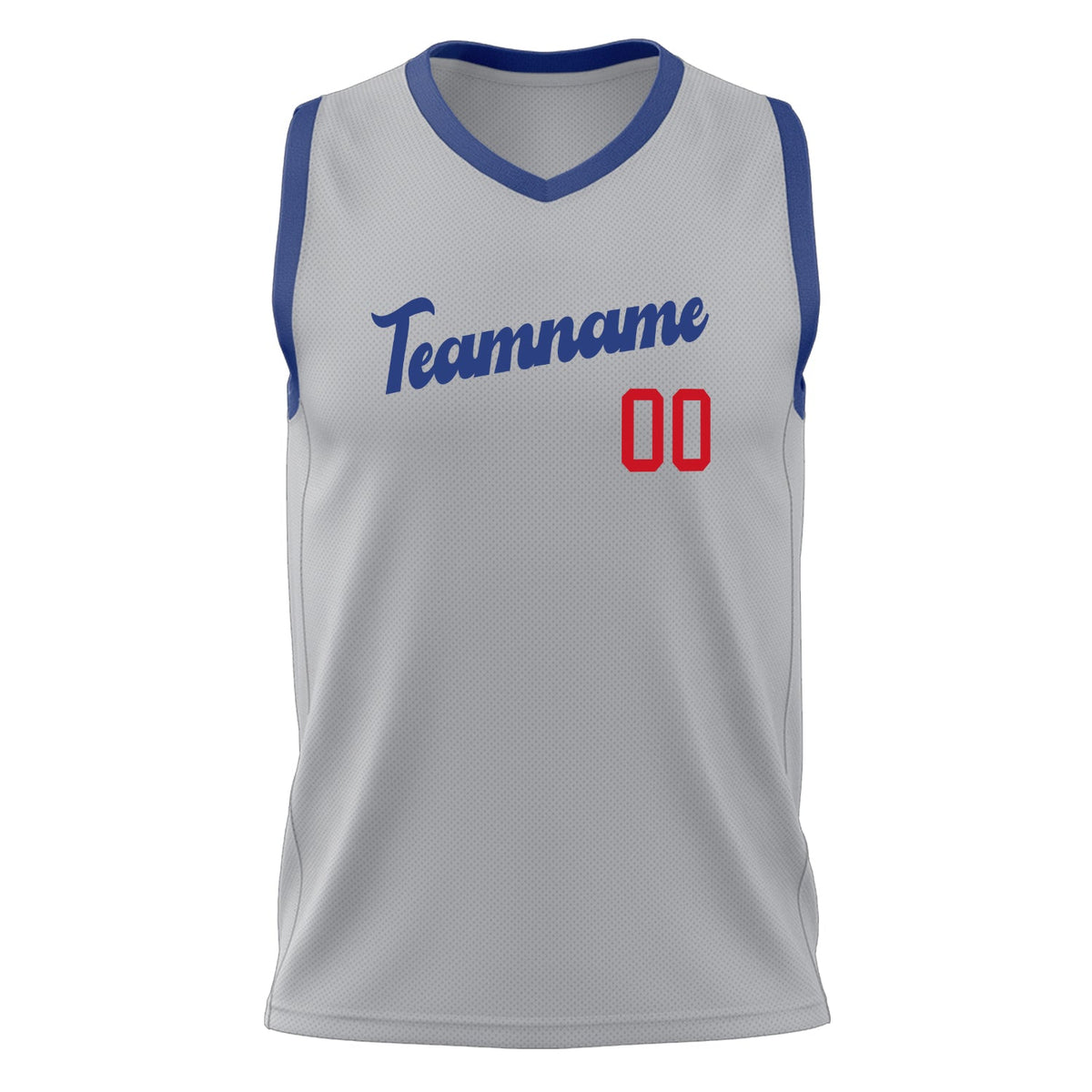 Custom Gray Royal Solid Color Basketball Jersey