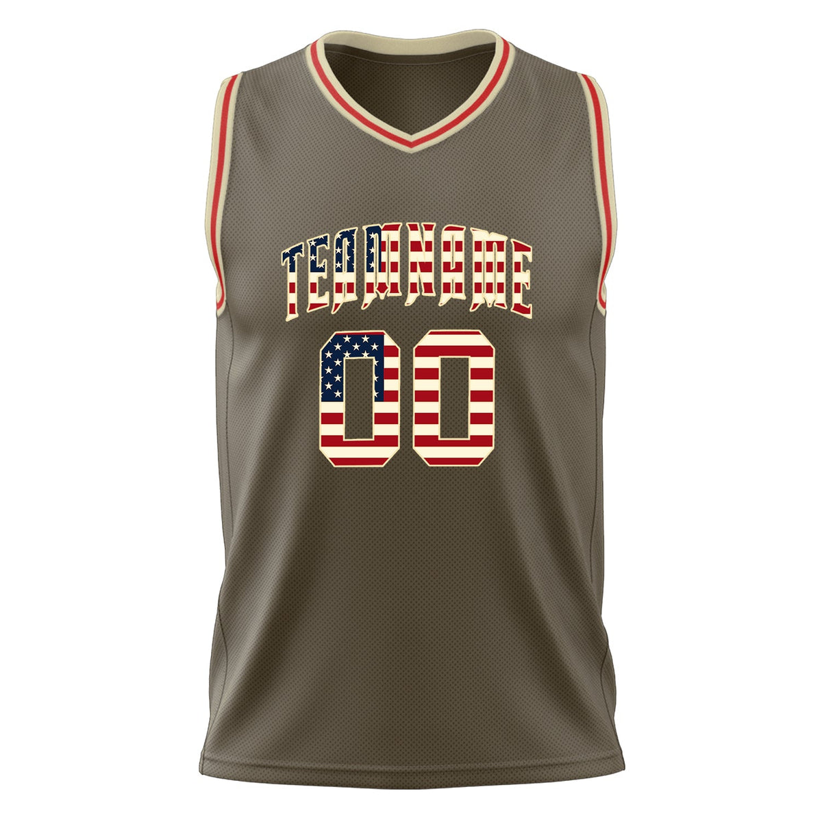 Custom Olive Cream Solid Color Basketball Jersey