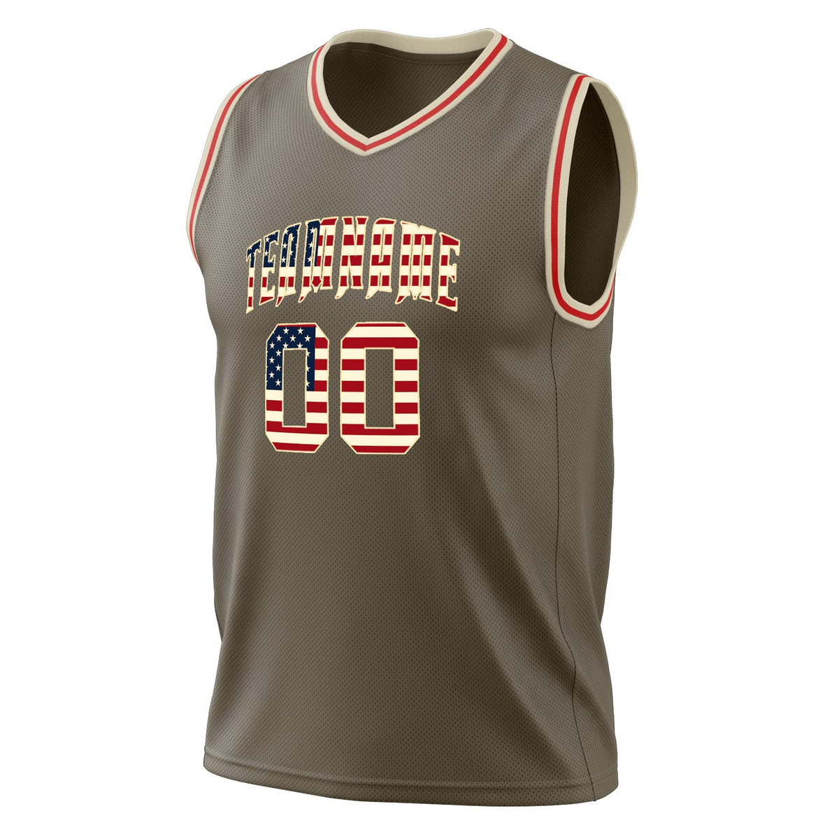 Custom Olive Cream Solid Color Basketball Jersey