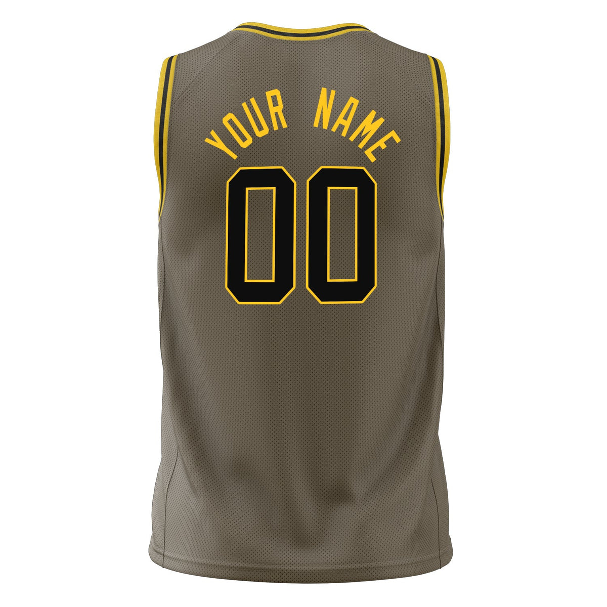 Custom Olive Black Solid Color Basketball Jersey