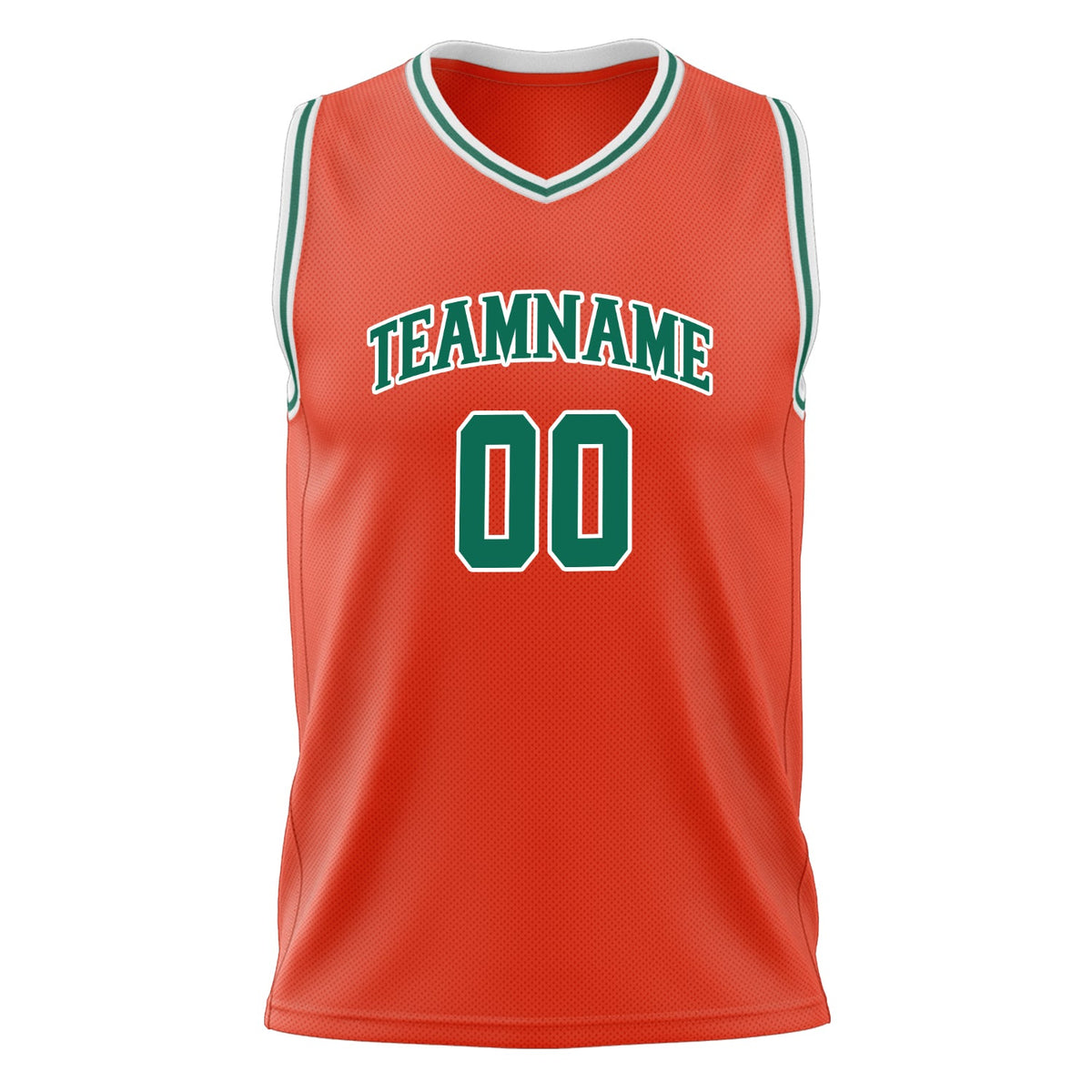 Custom Orange Kelly Green Solid Color Basketball Jersey