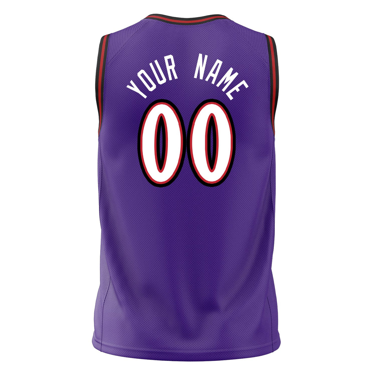 Custom Purple White Solid Color Basketball Jersey