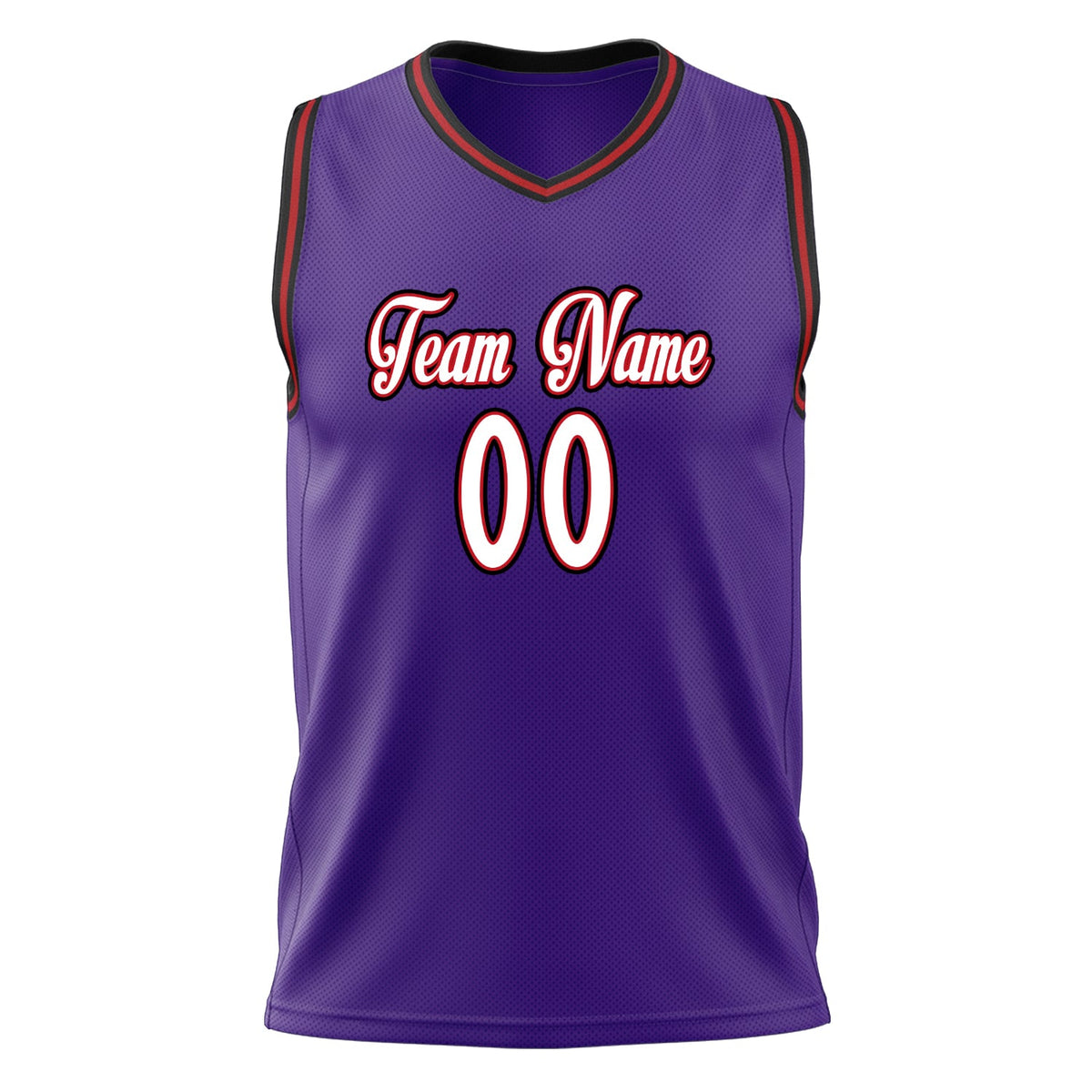 Custom Purple White Solid Color Basketball Jersey