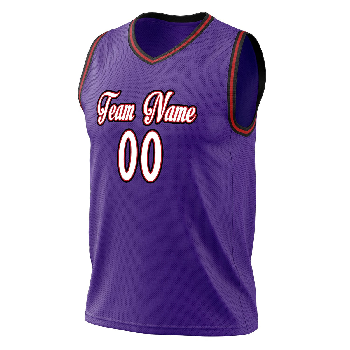 Custom Purple White Solid Color Basketball Jersey