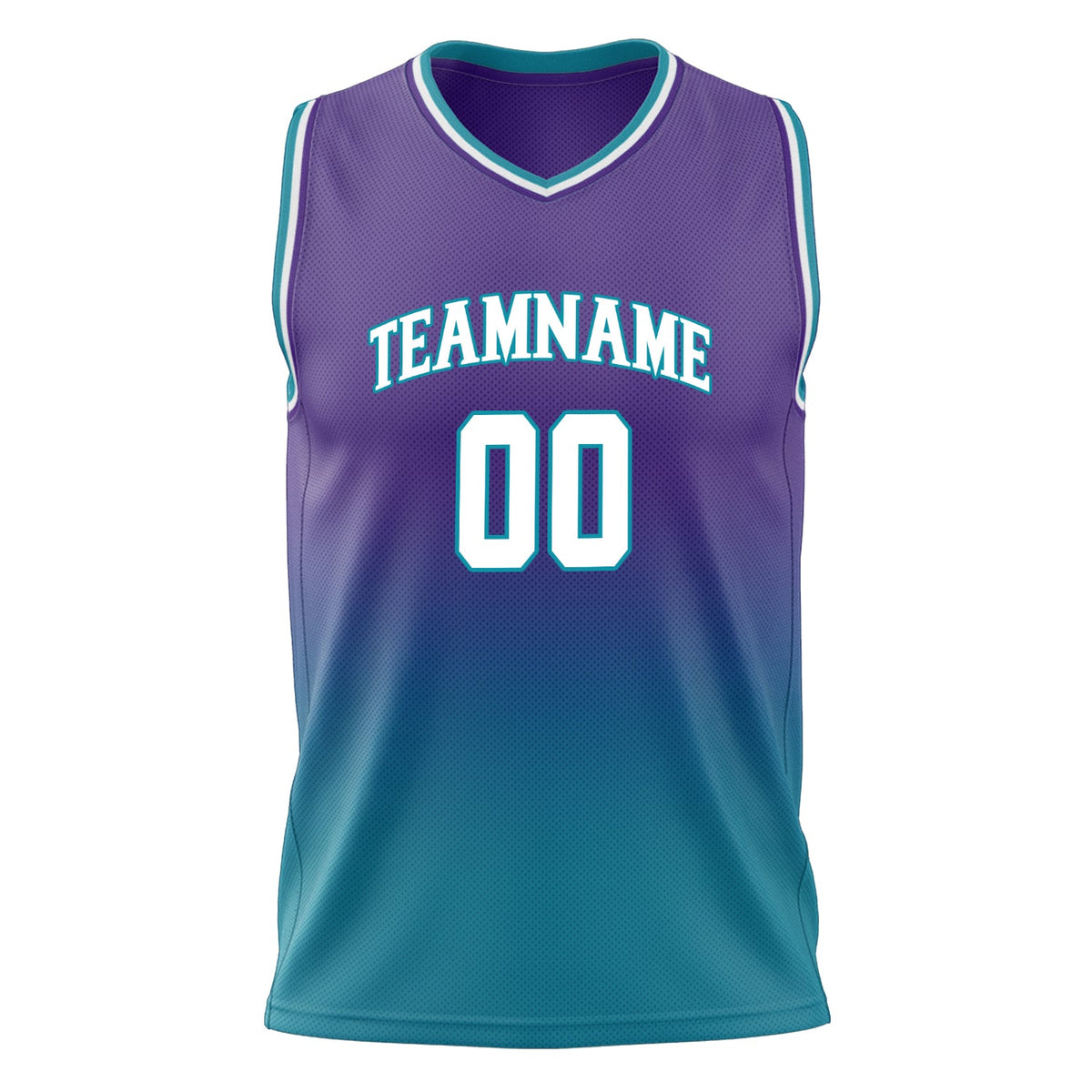 Custom Purple White Fade Basketball Jersey