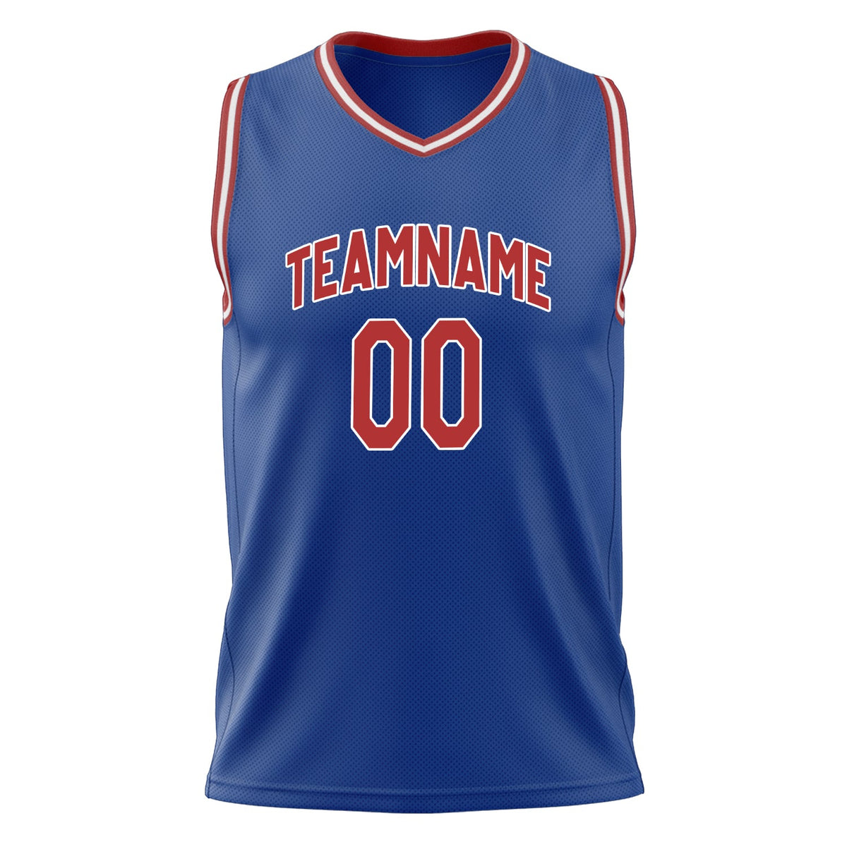 Custom Royal Red Solid Color Basketball Jersey