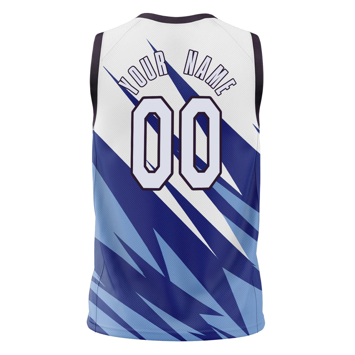 Custom White Black Sublimation Basketball Jersey