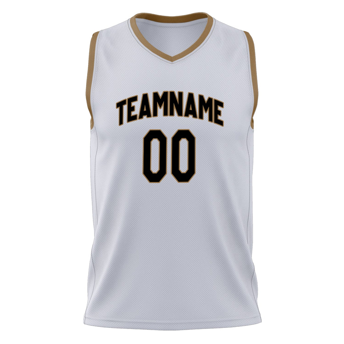 Custom White Black Solid Color Basketball Jersey