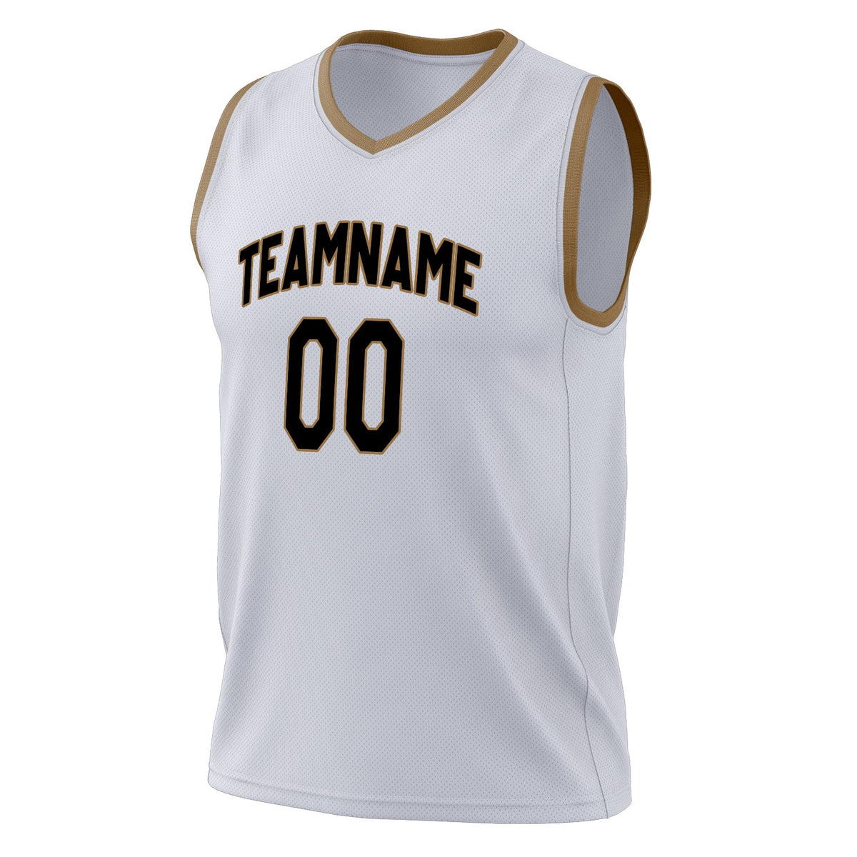 Custom White Black Solid Color Basketball Jersey