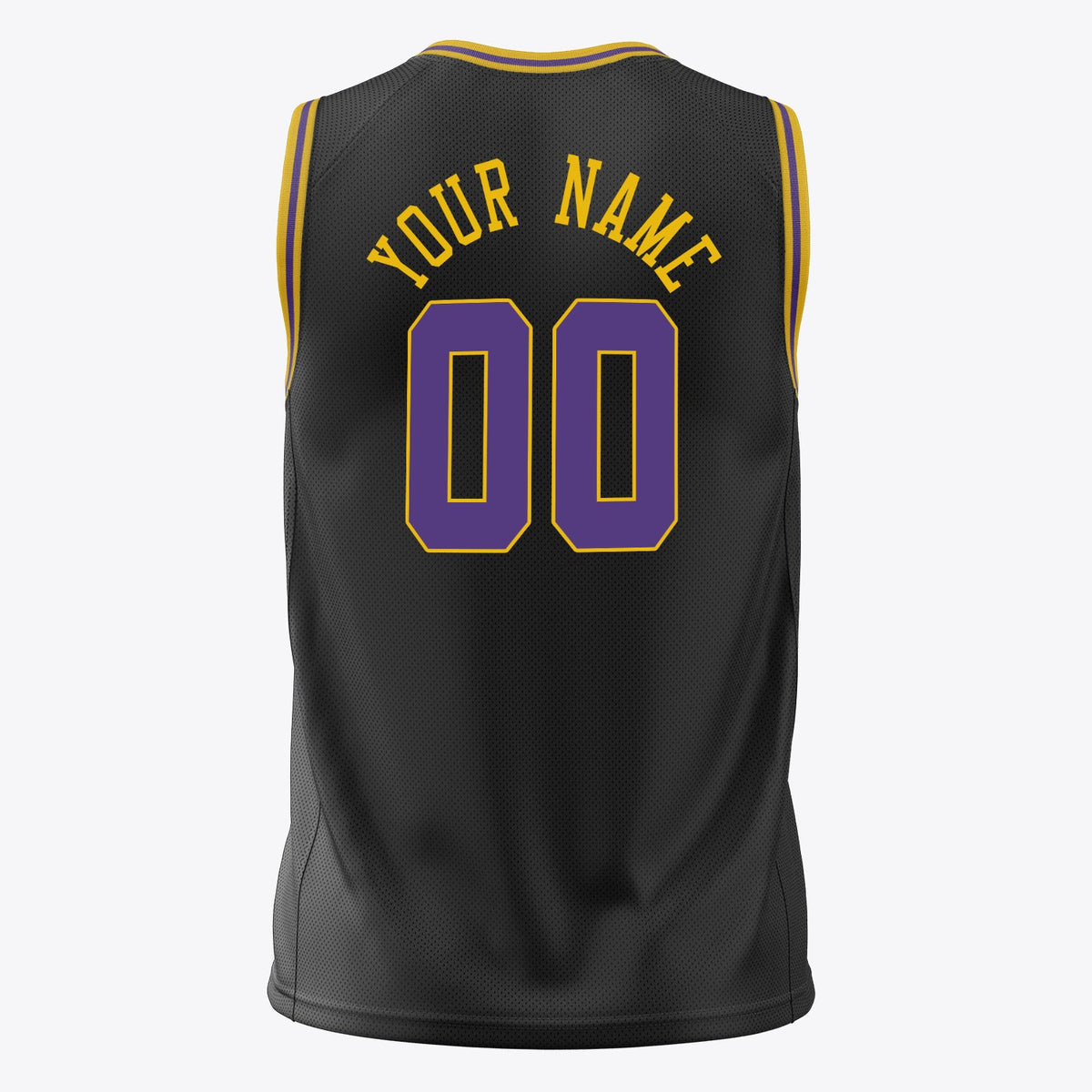 Custom Black Purple Solid Color Basketball Jersey