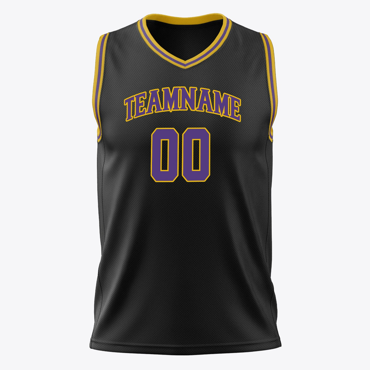 Custom Black Purple Solid Color Basketball Jersey