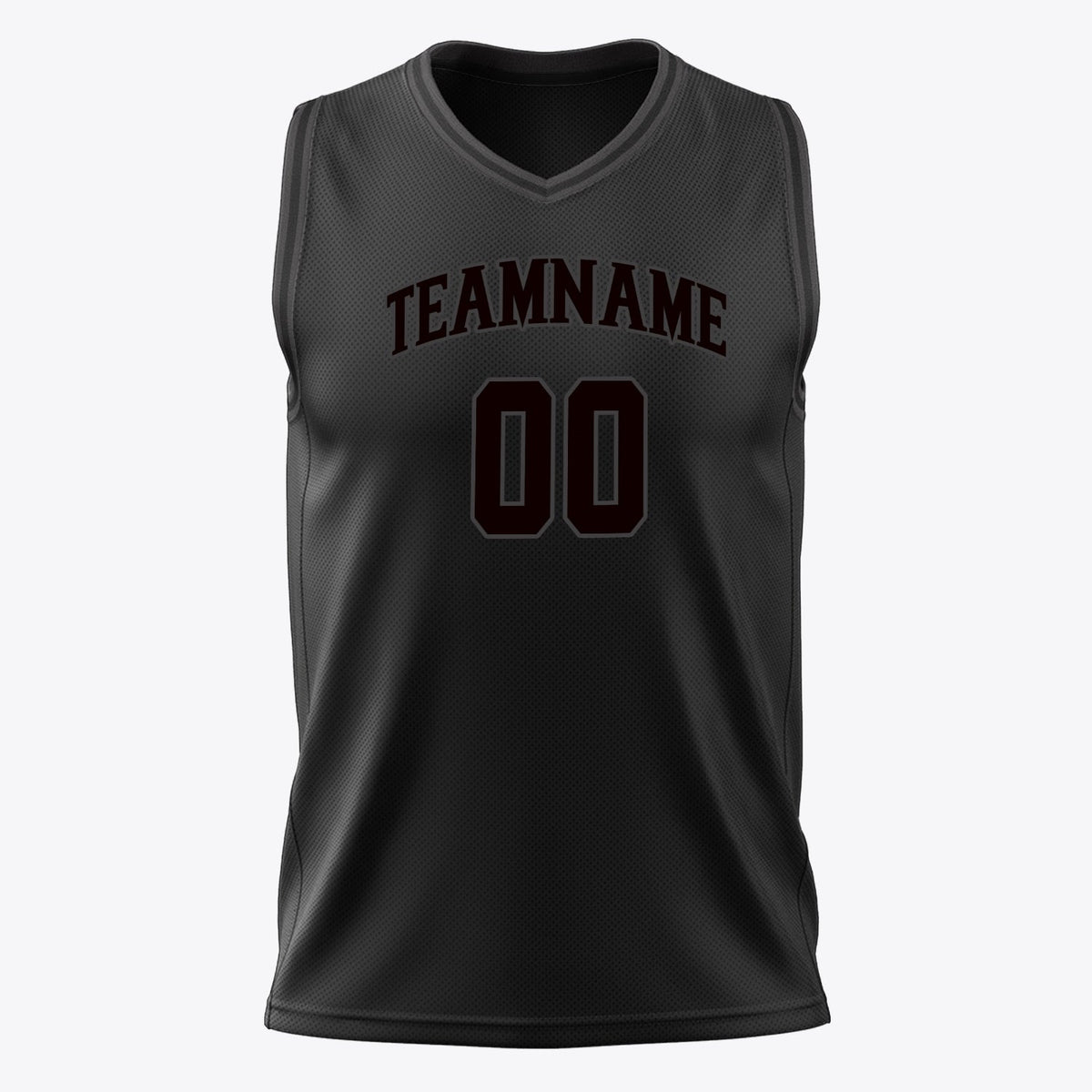 Custom Black Gray Solid Color Basketball Jersey