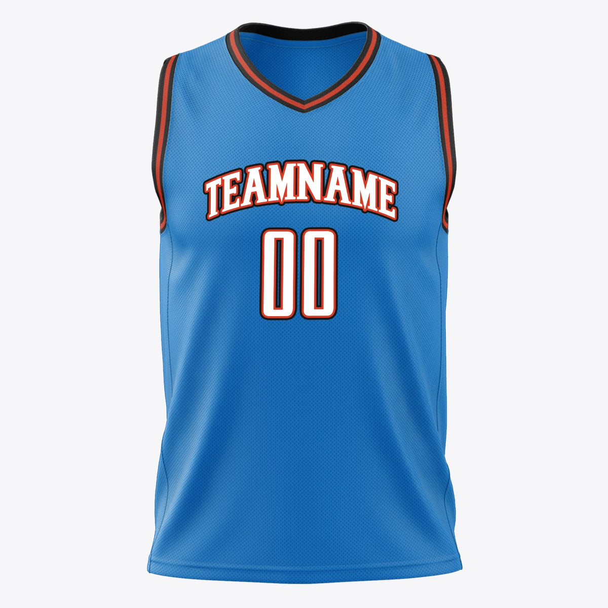 Custom Blue White Solid Color Basketball Jersey