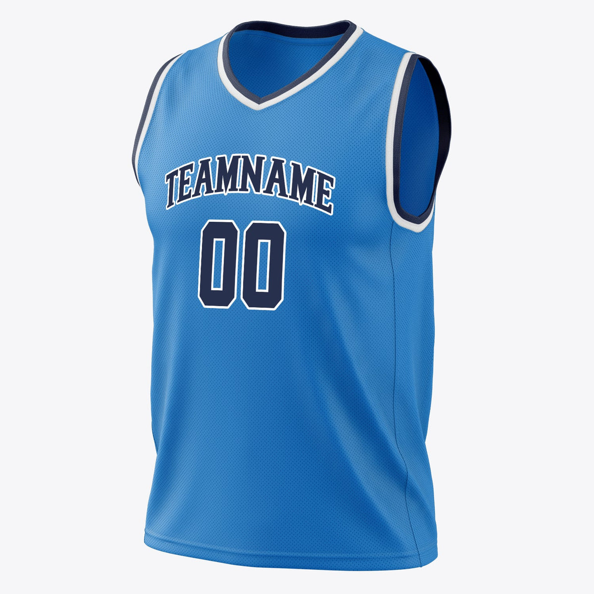 Custom Blue Navy Solid Color Basketball Jersey