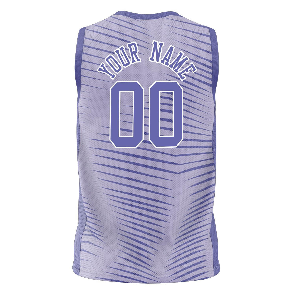 Custom Purple White Pattern Basketball Jersey