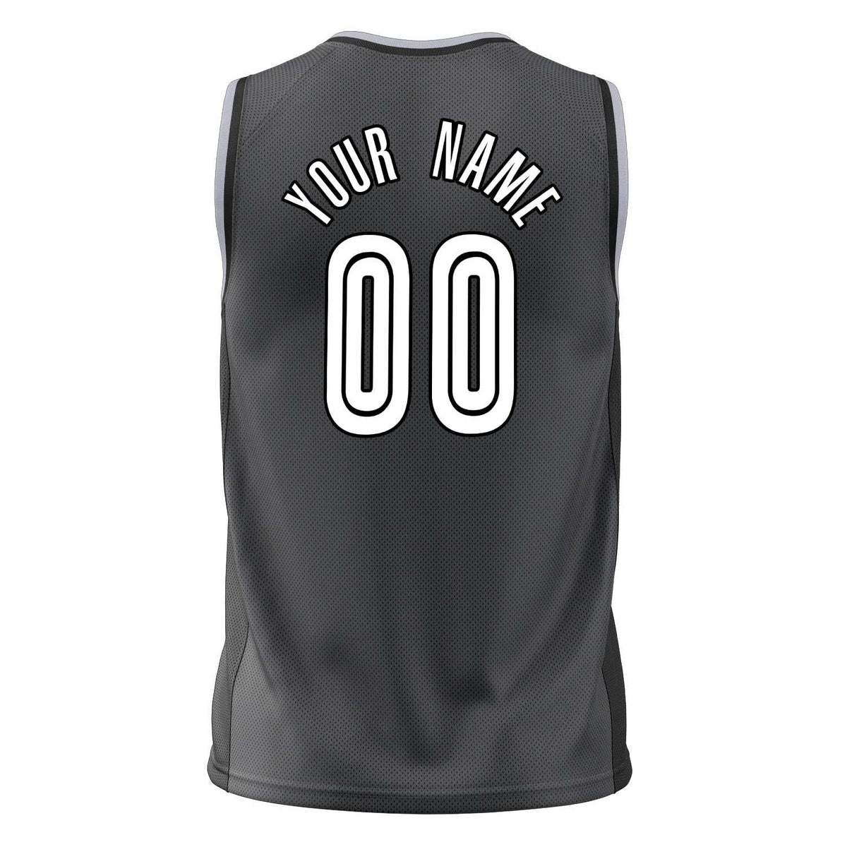 Custom Black Gray Pattern Basketball Jersey