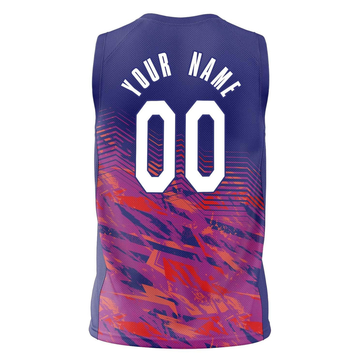 Custom Navy Red Pattern Basketball Jersey