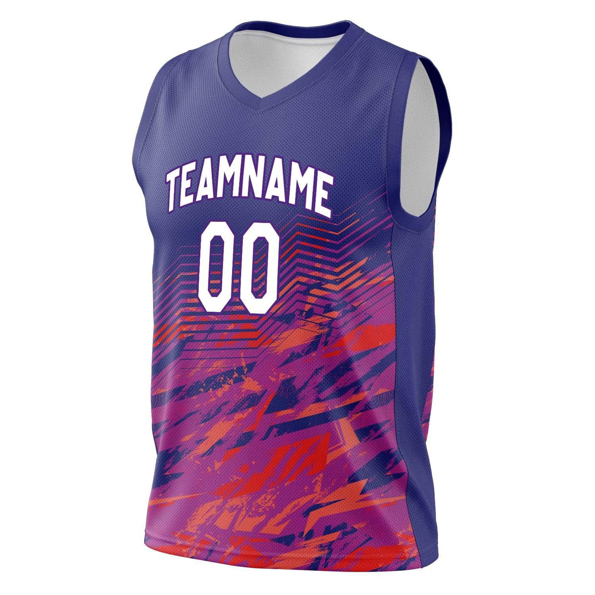 Custom Navy Red Pattern Basketball Jersey