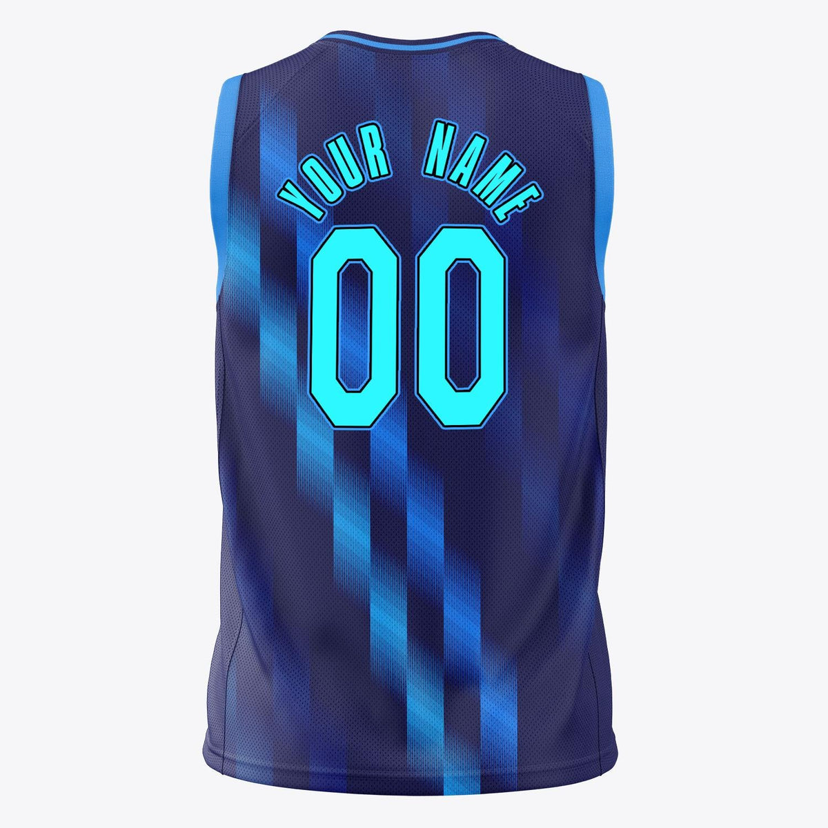 Custom Navy Blue Pattern Basketball Jersey