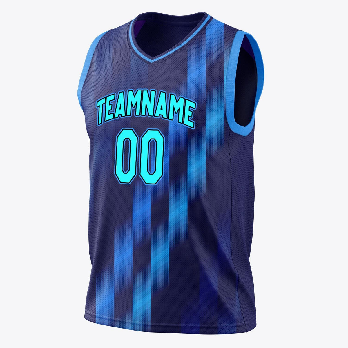 Custom Navy Blue Pattern Basketball Jersey