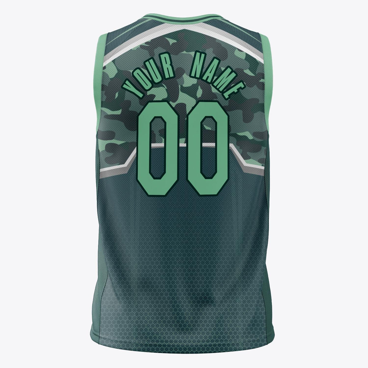 Custom Kelly Green Green Pattern Basketball Jersey