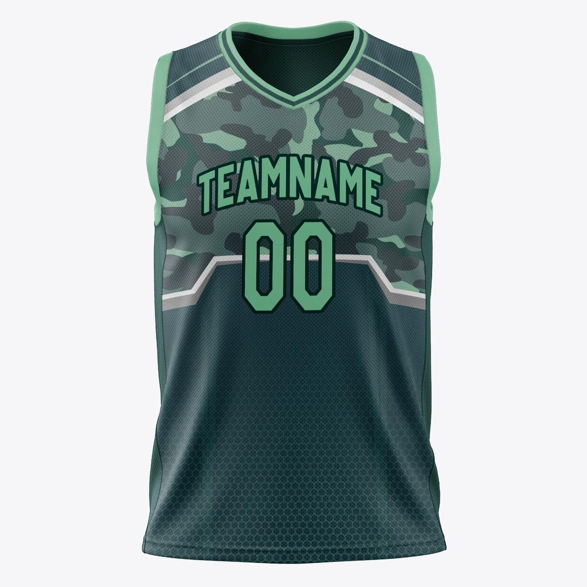 Custom Kelly Green Green Pattern Basketball Jersey