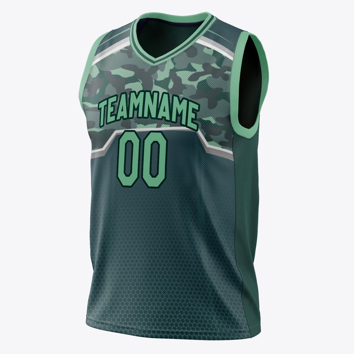 Custom Kelly Green Green Pattern Basketball Jersey