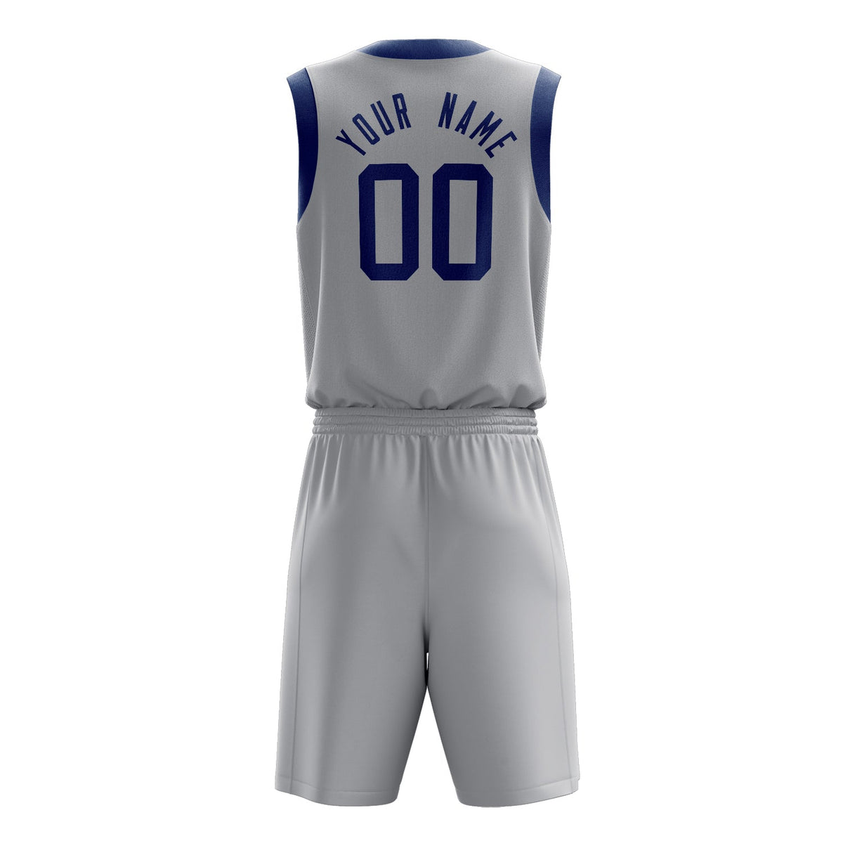 Custom Gray Royal Solid Color Basketball Jersey