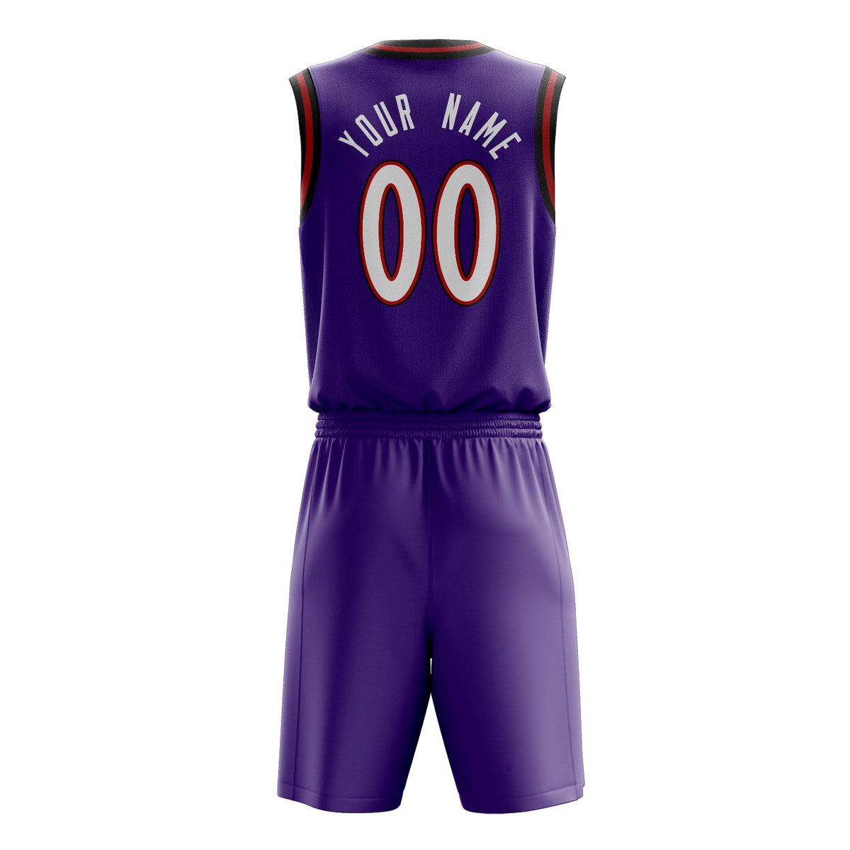 Custom Purple White Solid Color Basketball Jersey