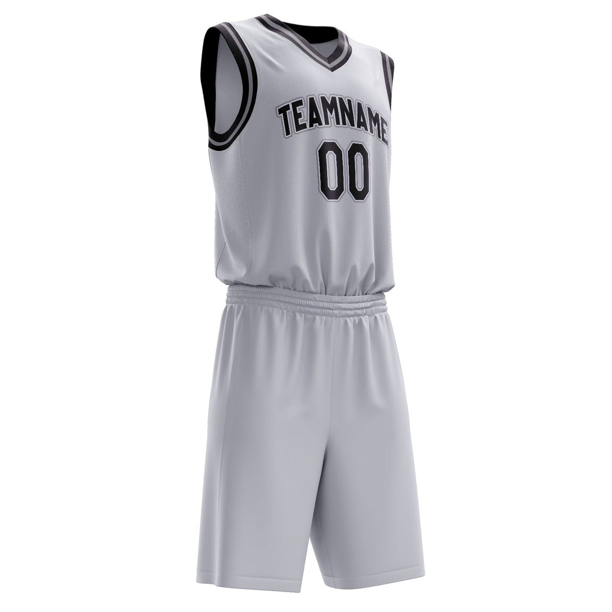 Custom White Black Solid Color Basketball Jersey