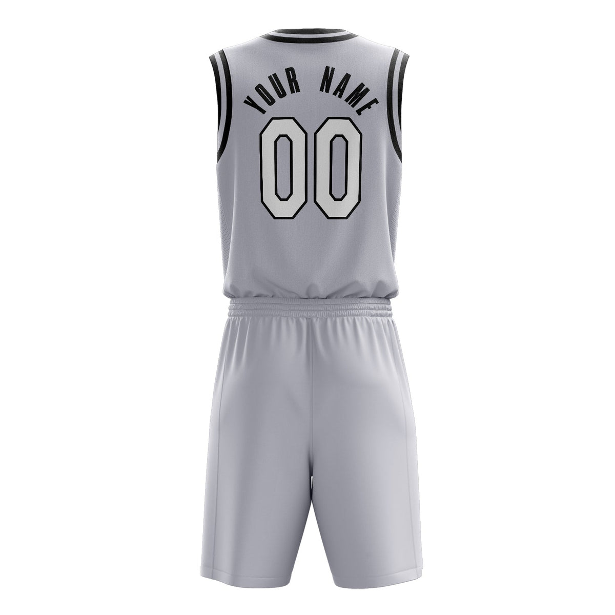 Custom White White Solid Color Basketball Jersey