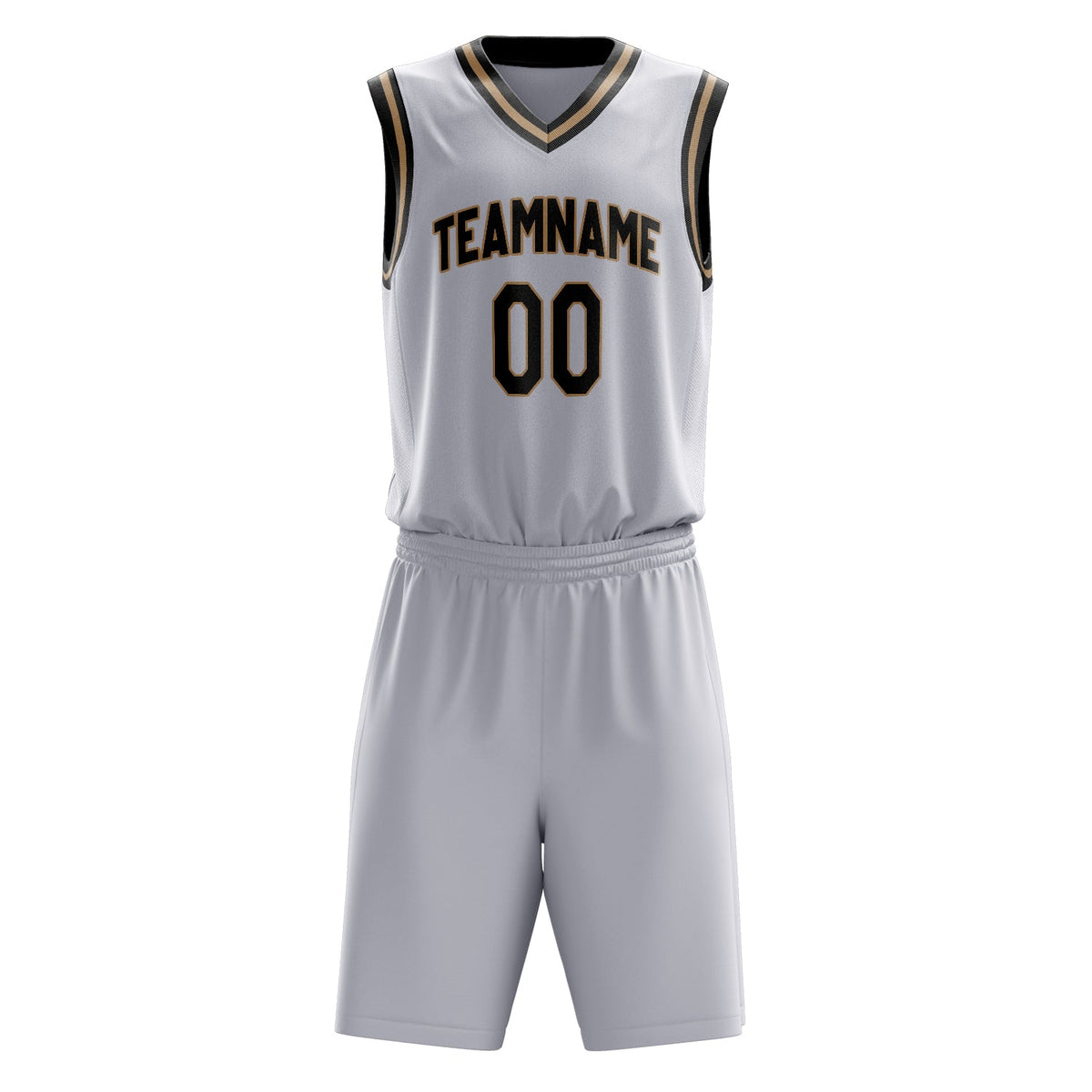 Custom White Black Solid Color Basketball Jersey