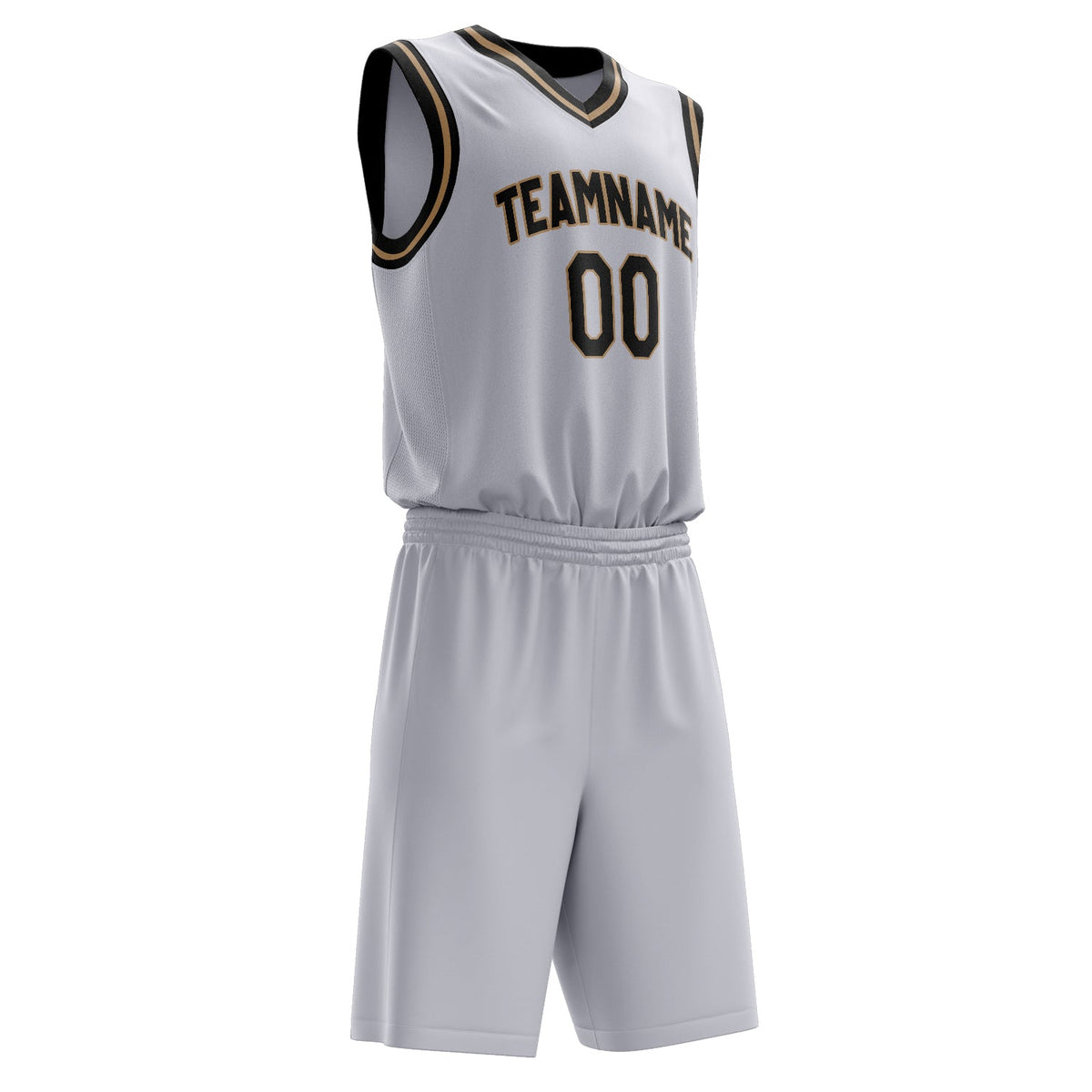 Custom White Black Solid Color Basketball Jersey