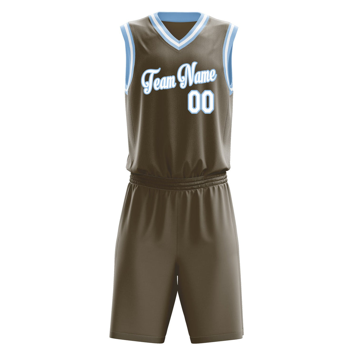 Custom Olive White Solid Color Basketball Jersey