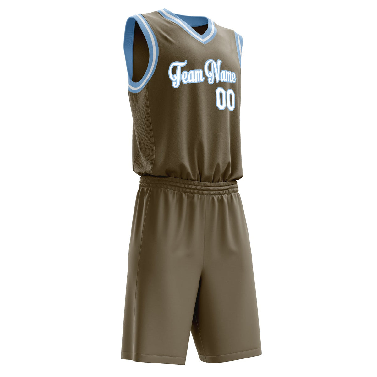 Custom Olive White Solid Color Basketball Jersey