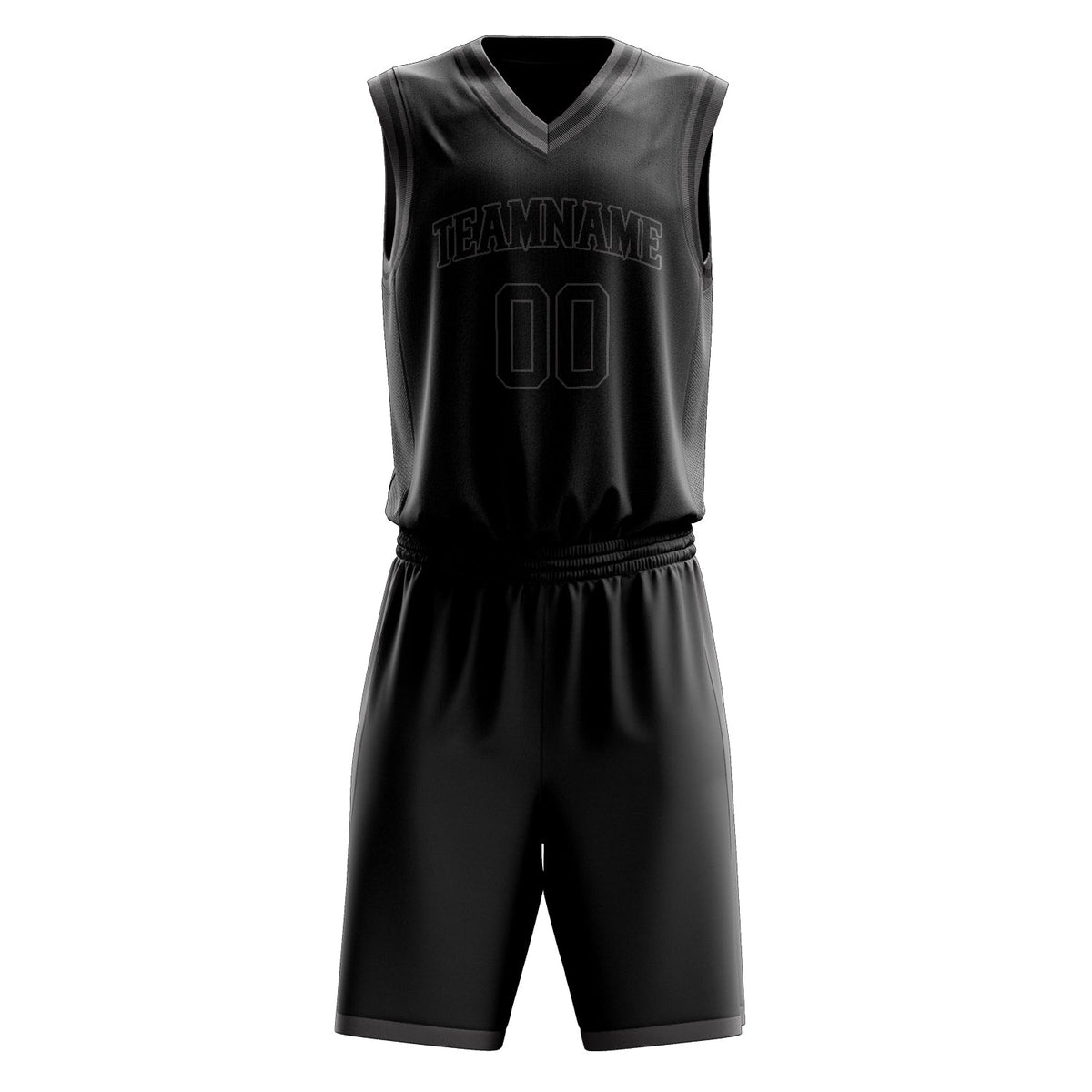 Custom Black Gray Solid Color Basketball Jersey