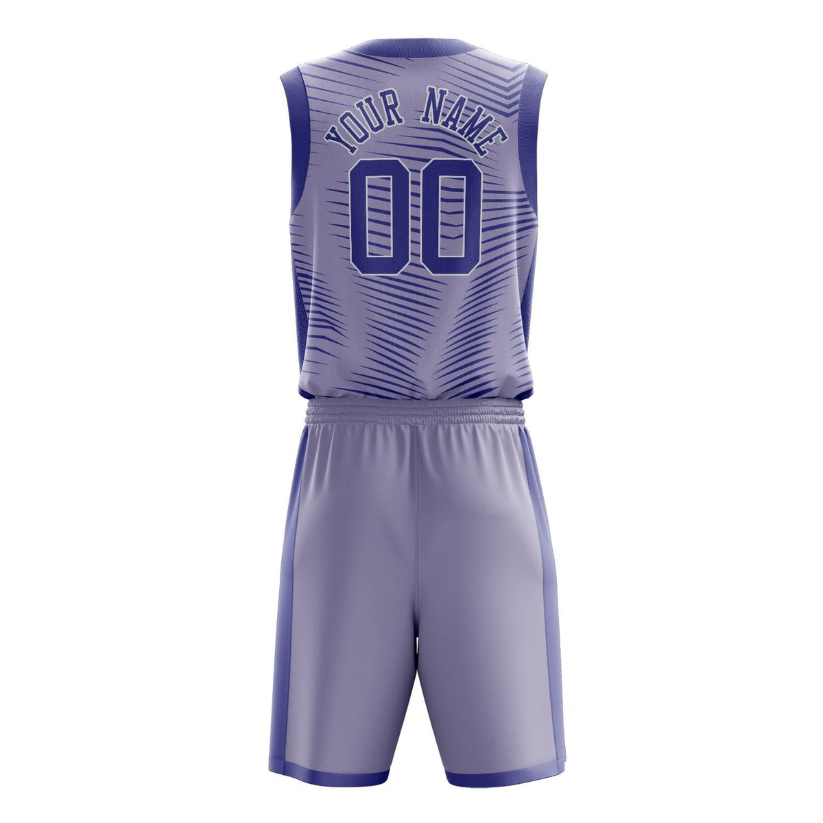 Custom Purple White Pattern Basketball Jersey