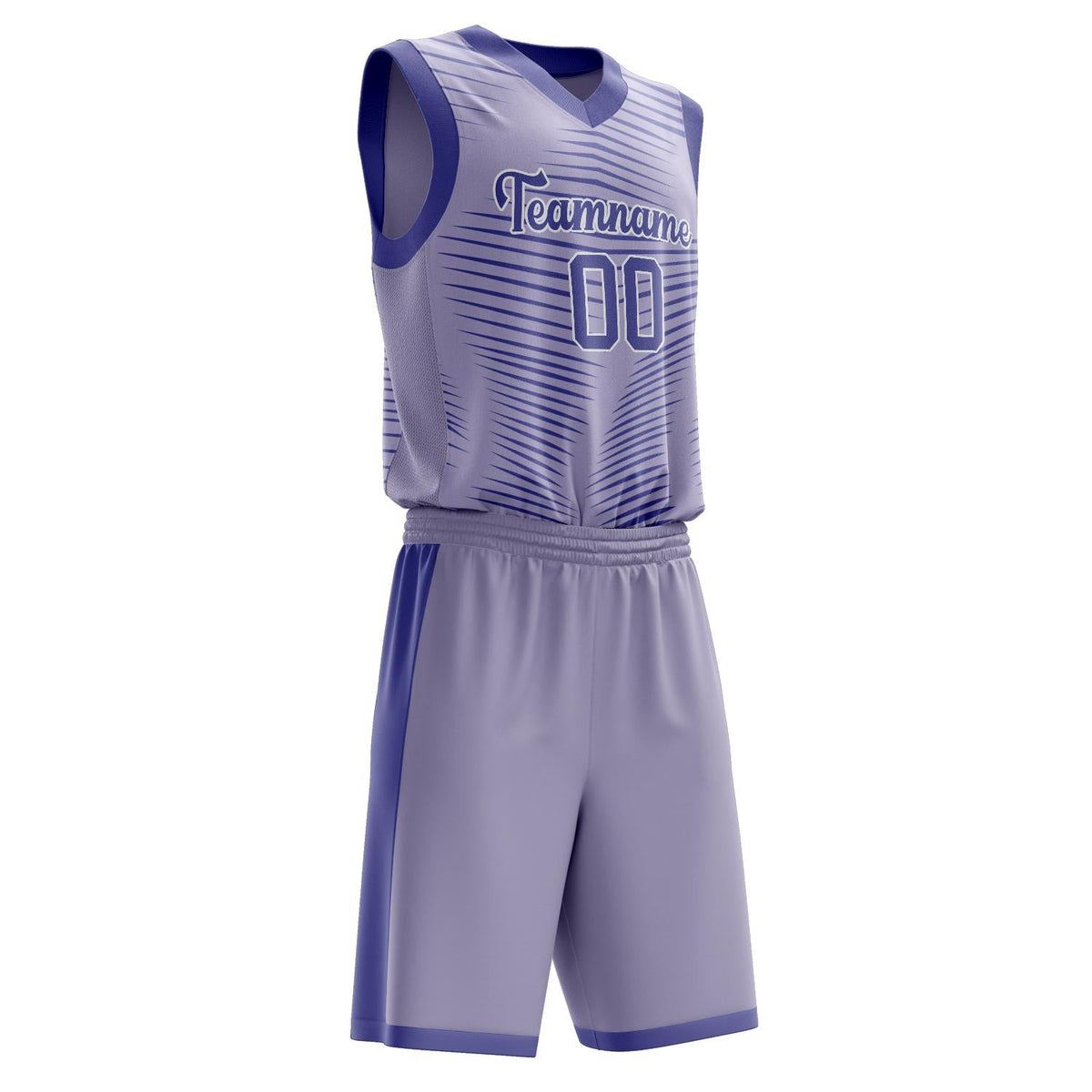 Custom Purple White Pattern Basketball Jersey