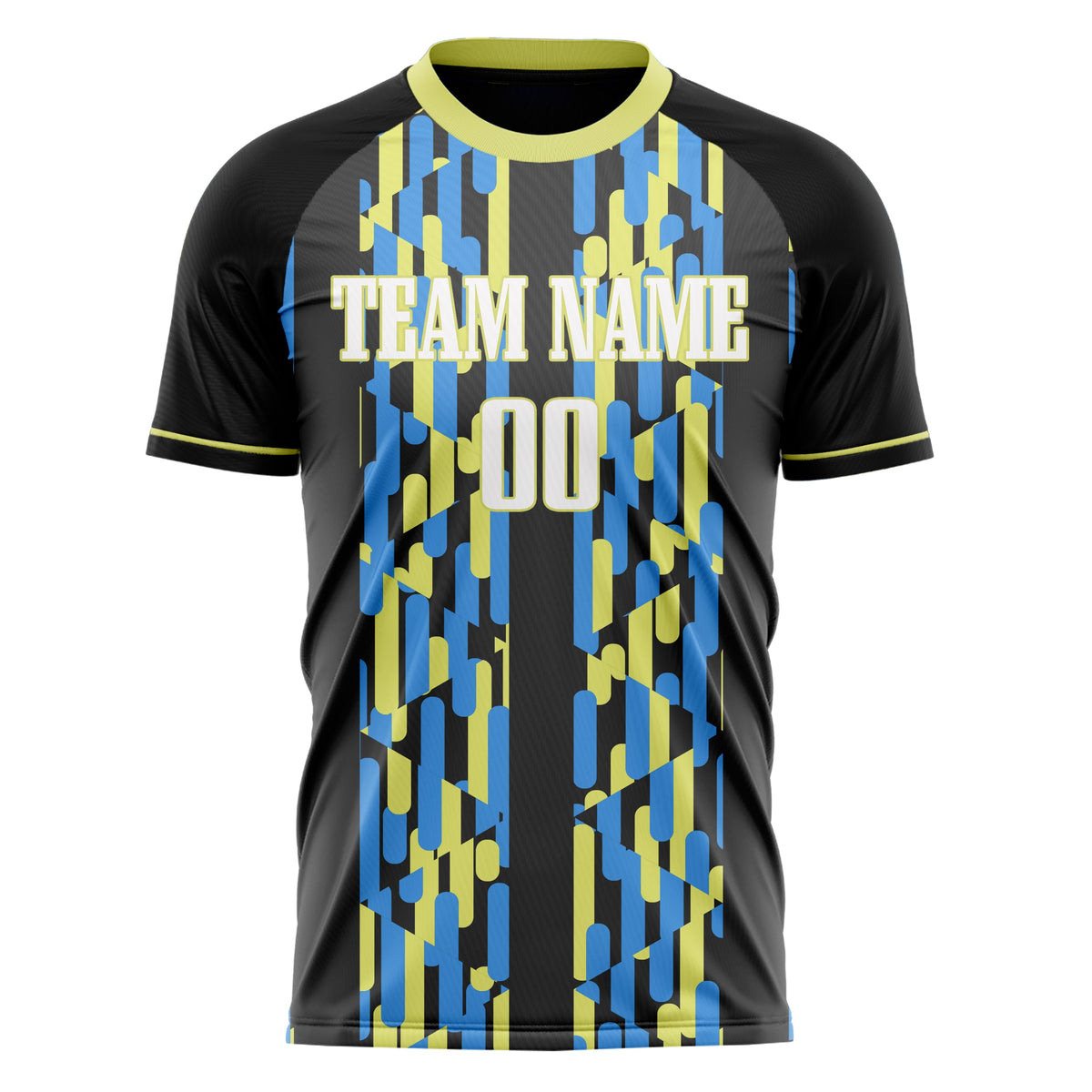 Custom Gray Yellow Pattern Soccer Jersey