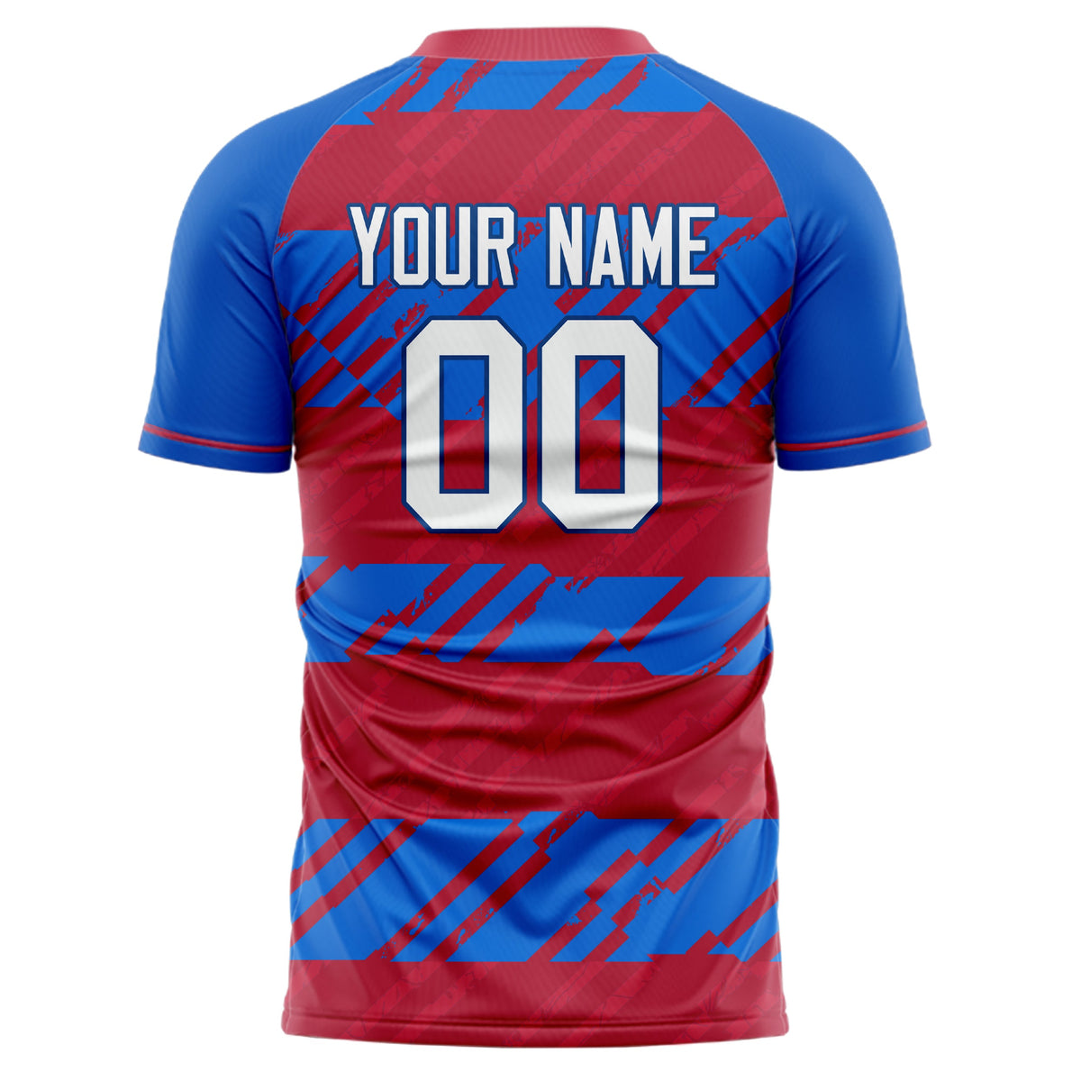 Custom Royal Red Pattern Soccer Jersey