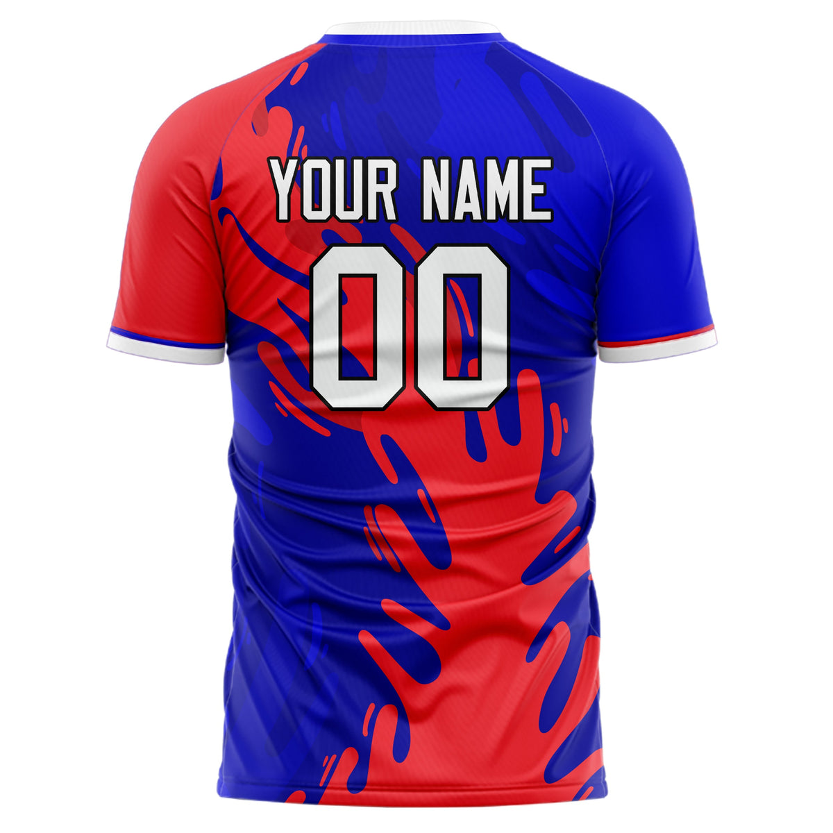 Custom Royal Red Pattern Soccer Jersey