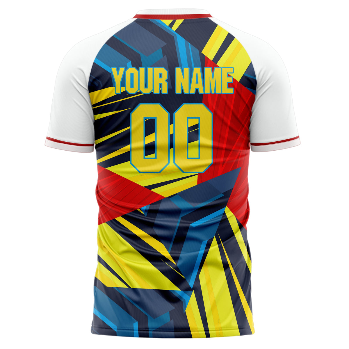 Custom White Gold Pattern Soccer Jersey