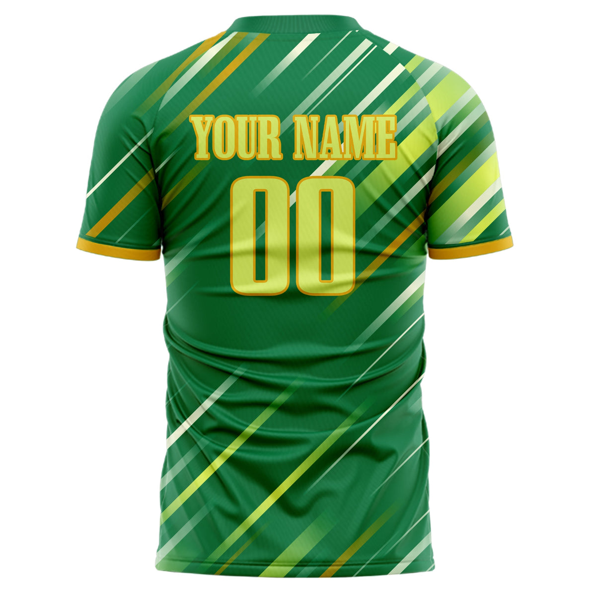 Custom Kelly Green Teal Pattern Soccer Jersey