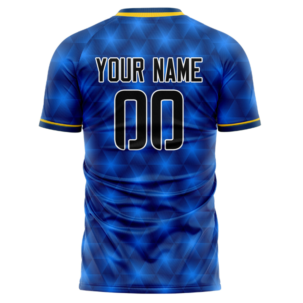 Custom Royal Gold Pattern Soccer Jersey