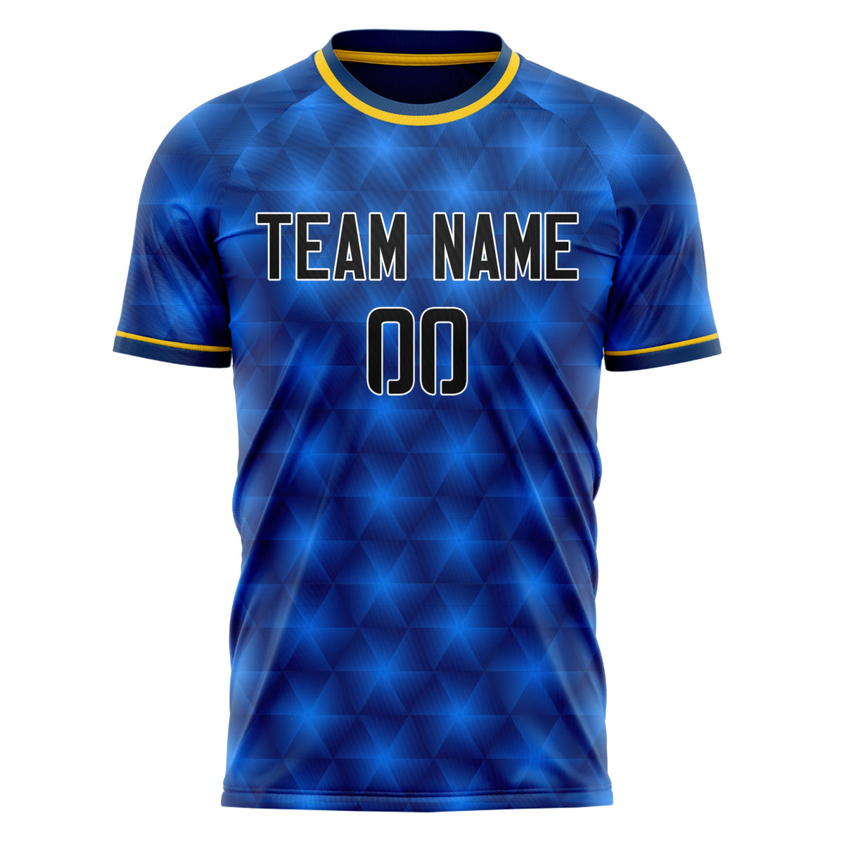 Custom Royal Gold Pattern Soccer Jersey